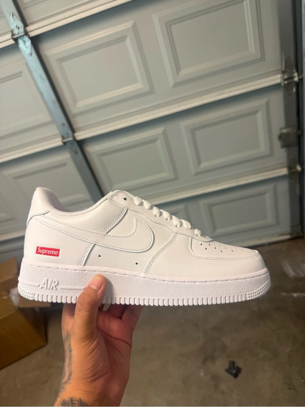 All White Nike x Supreme Air Force 1